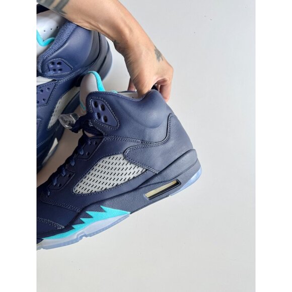 NIB 2015 NIKE Air Jordan 5 Retro Pre-Grape Hornets Navy Sneakers, Size 10.5 - Picture 8 of 15